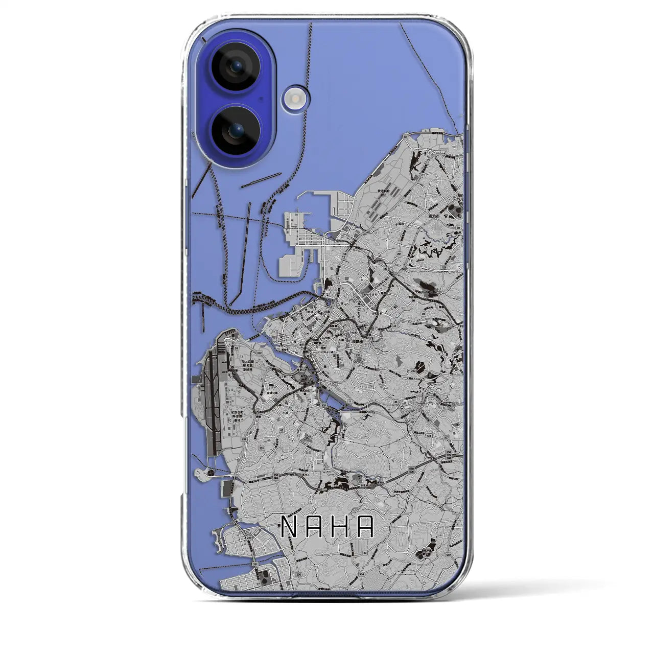 【那覇(沖縄県)】地図柄iPhoneケース(クリアタイプ)