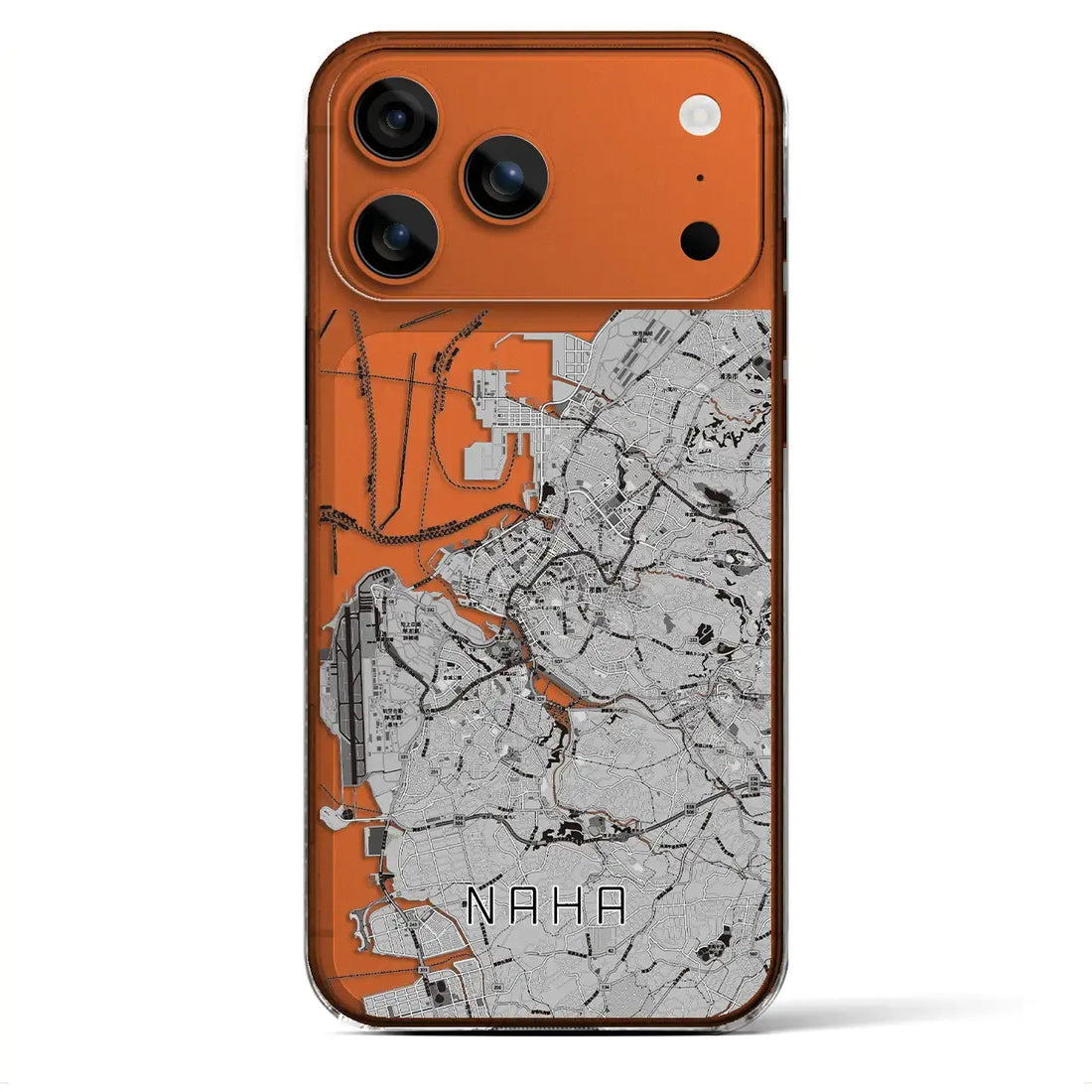 【那覇(沖縄県)】地図柄iPhoneケース(クリアタイプ)
