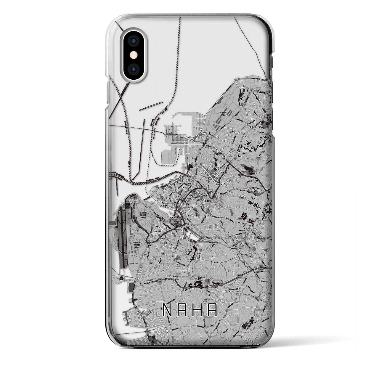 【那覇(沖縄県)】地図柄iPhoneケース(クリアタイプ)