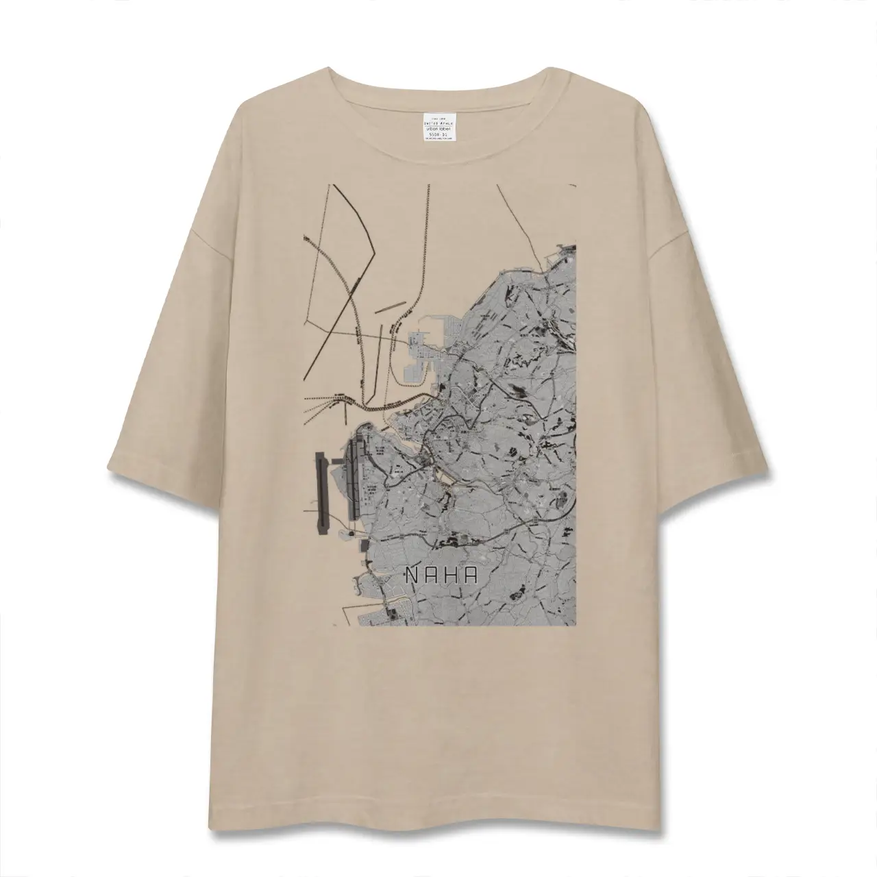 【那覇(沖縄県)】地図柄ビッグシルエットTシャツ
