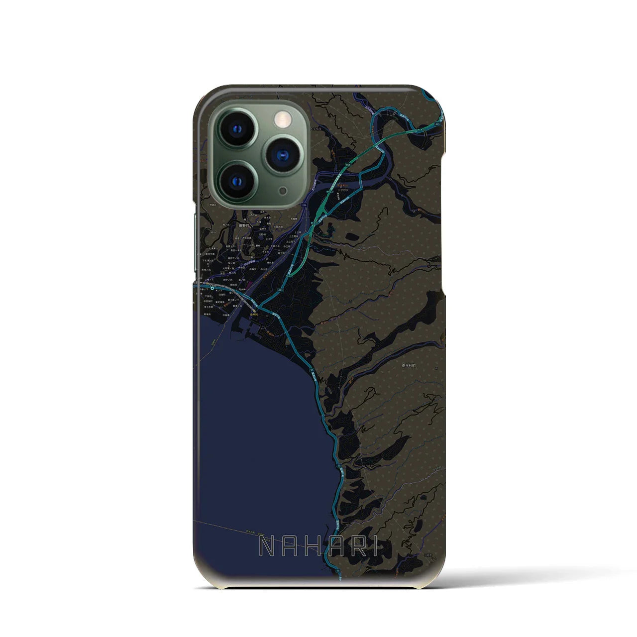 【奈半利(高知県)】地図柄iPhoneケース(バックカバータイプ)