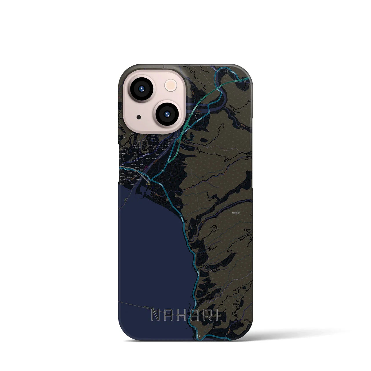 【奈半利(高知県)】地図柄iPhoneケース(バックカバータイプ)