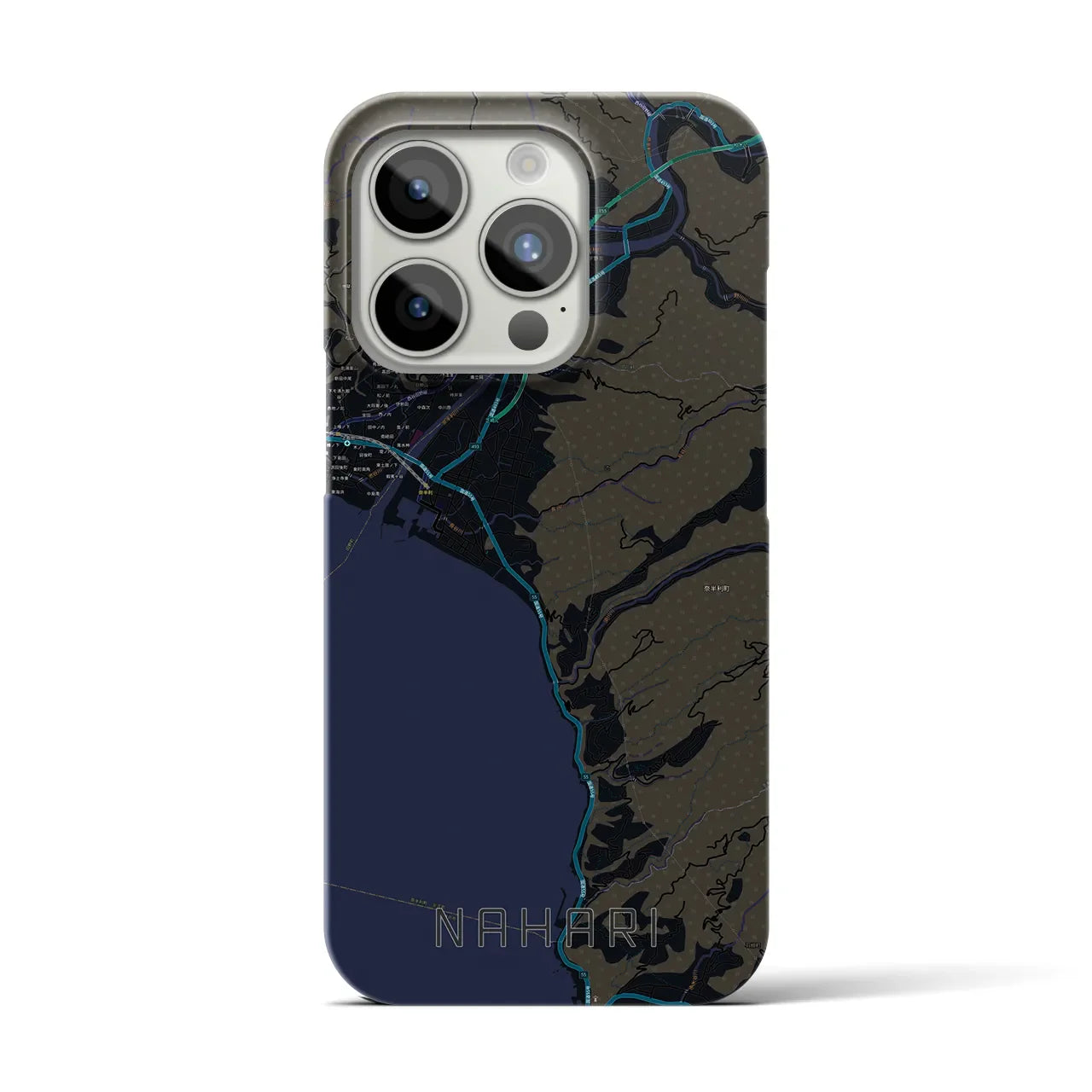【奈半利(高知県)】地図柄iPhoneケース(バックカバータイプ)