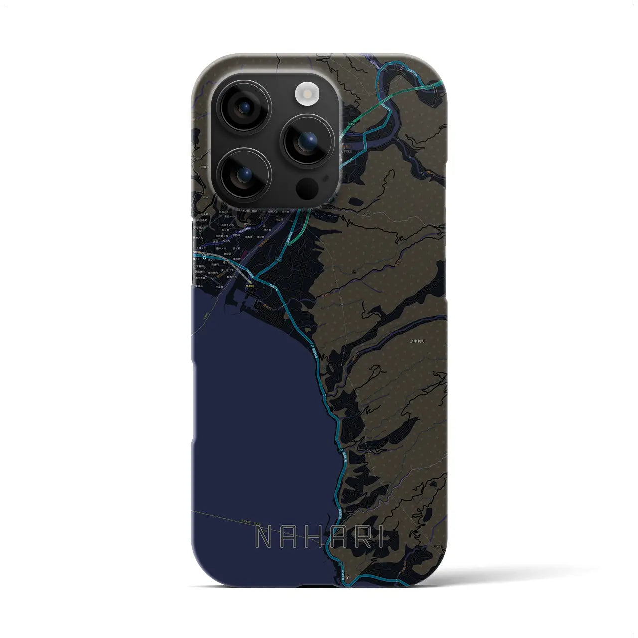 【奈半利(高知県)】地図柄iPhoneケース(バックカバータイプ)