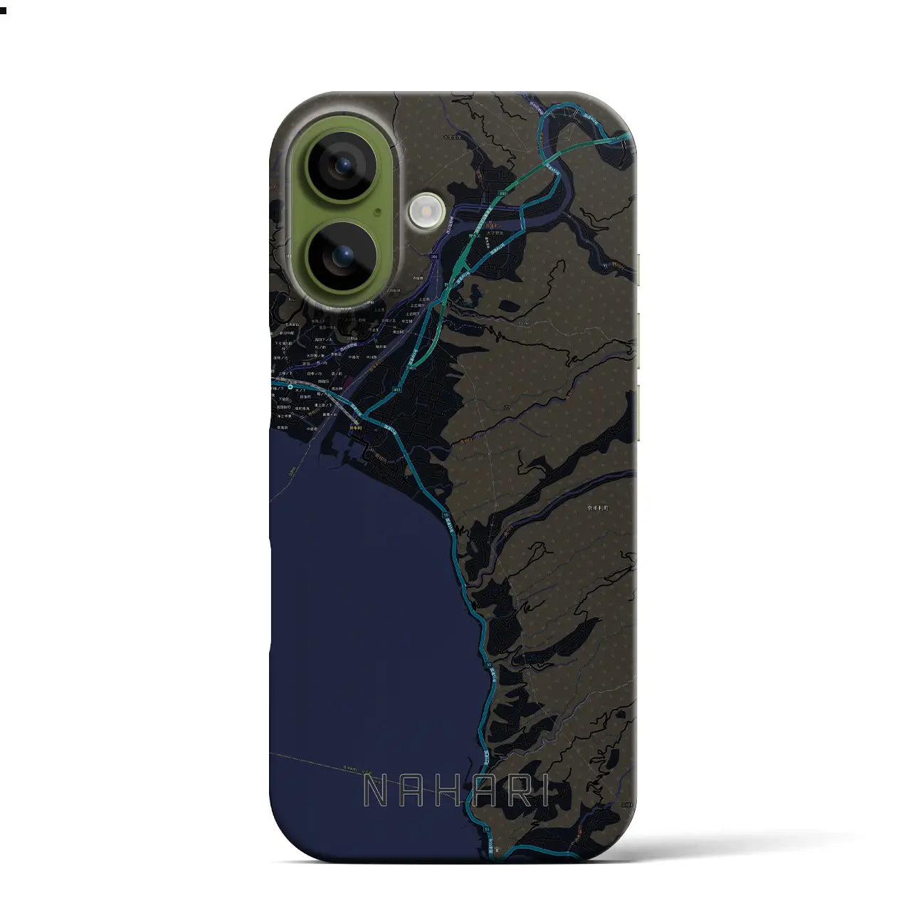 【奈半利(高知県)】地図柄iPhoneケース(バックカバータイプ)