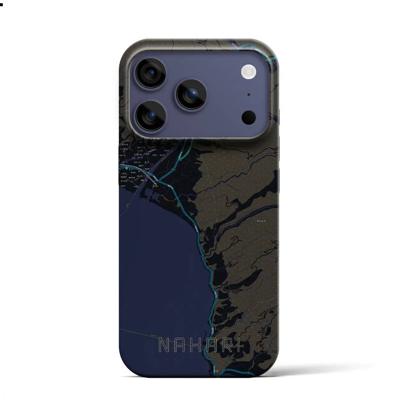 【奈半利(高知県)】地図柄iPhoneケース(バックカバータイプ)