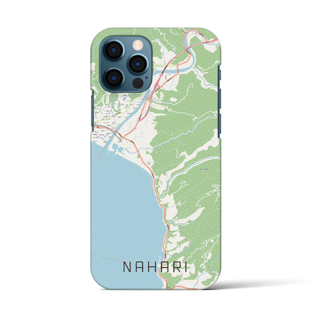 【奈半利(高知県)】地図柄iPhoneケース(バックカバータイプ)