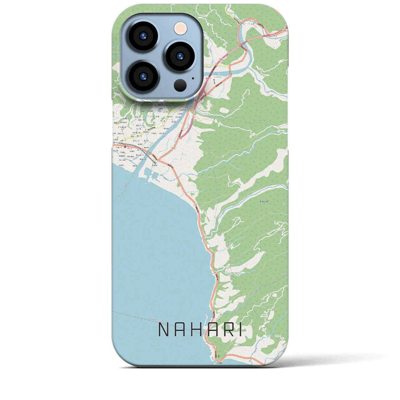 【奈半利(高知県)】地図柄iPhoneケース(バックカバータイプ)