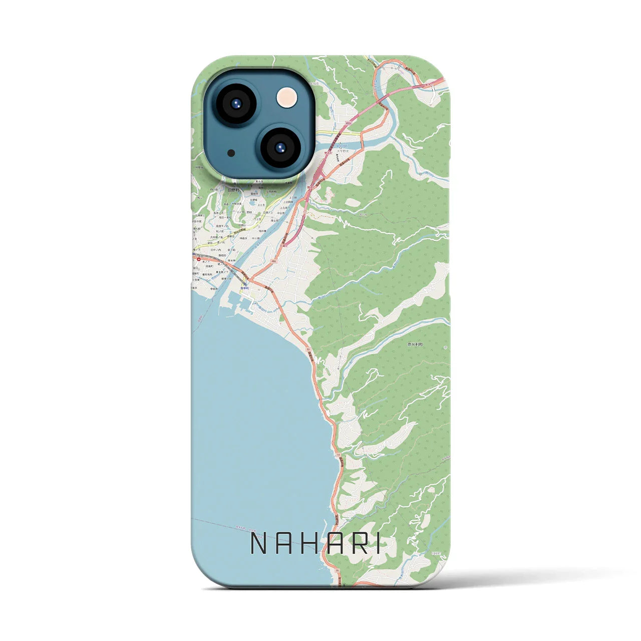 【奈半利(高知県)】地図柄iPhoneケース(バックカバータイプ)