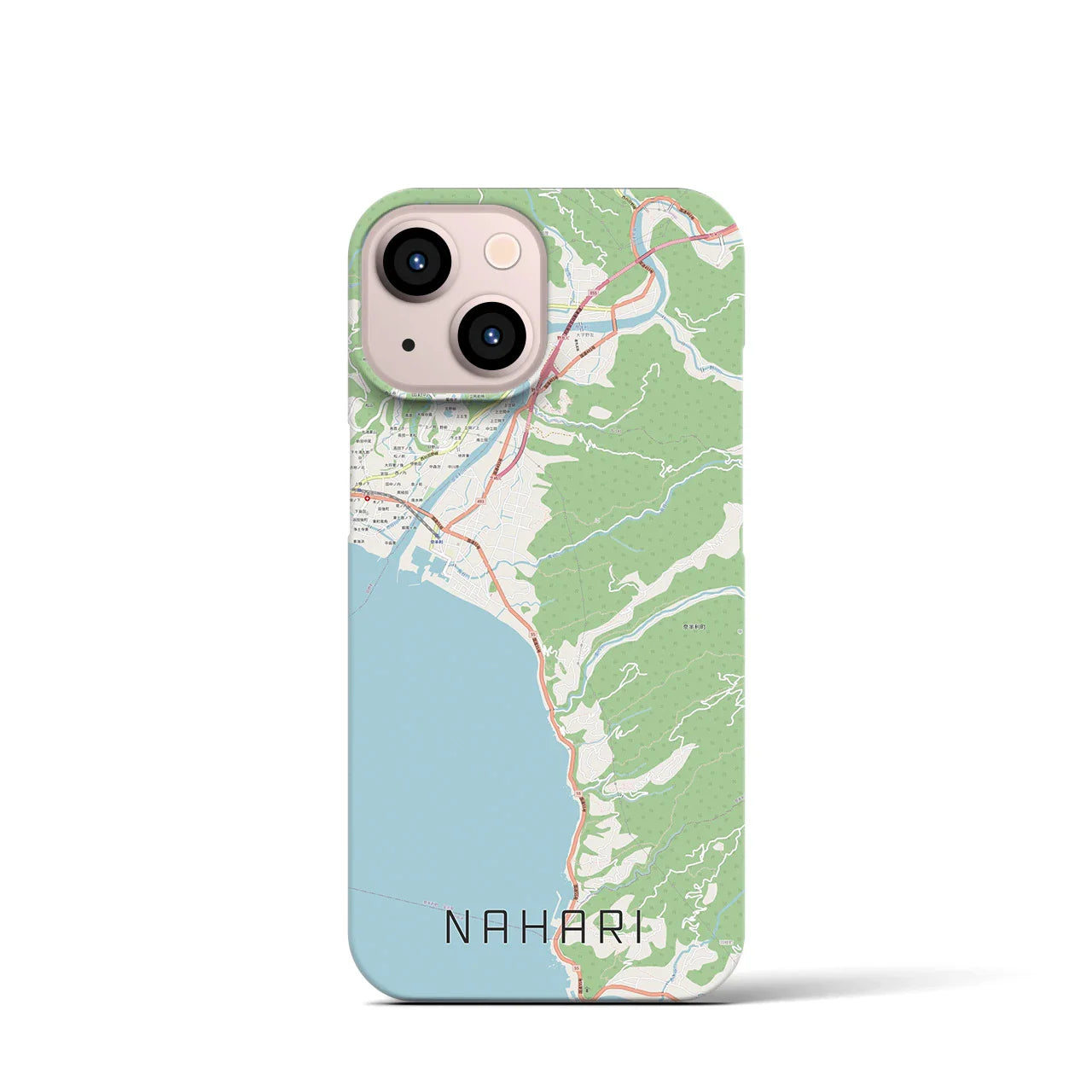 【奈半利(高知県)】地図柄iPhoneケース(バックカバータイプ)