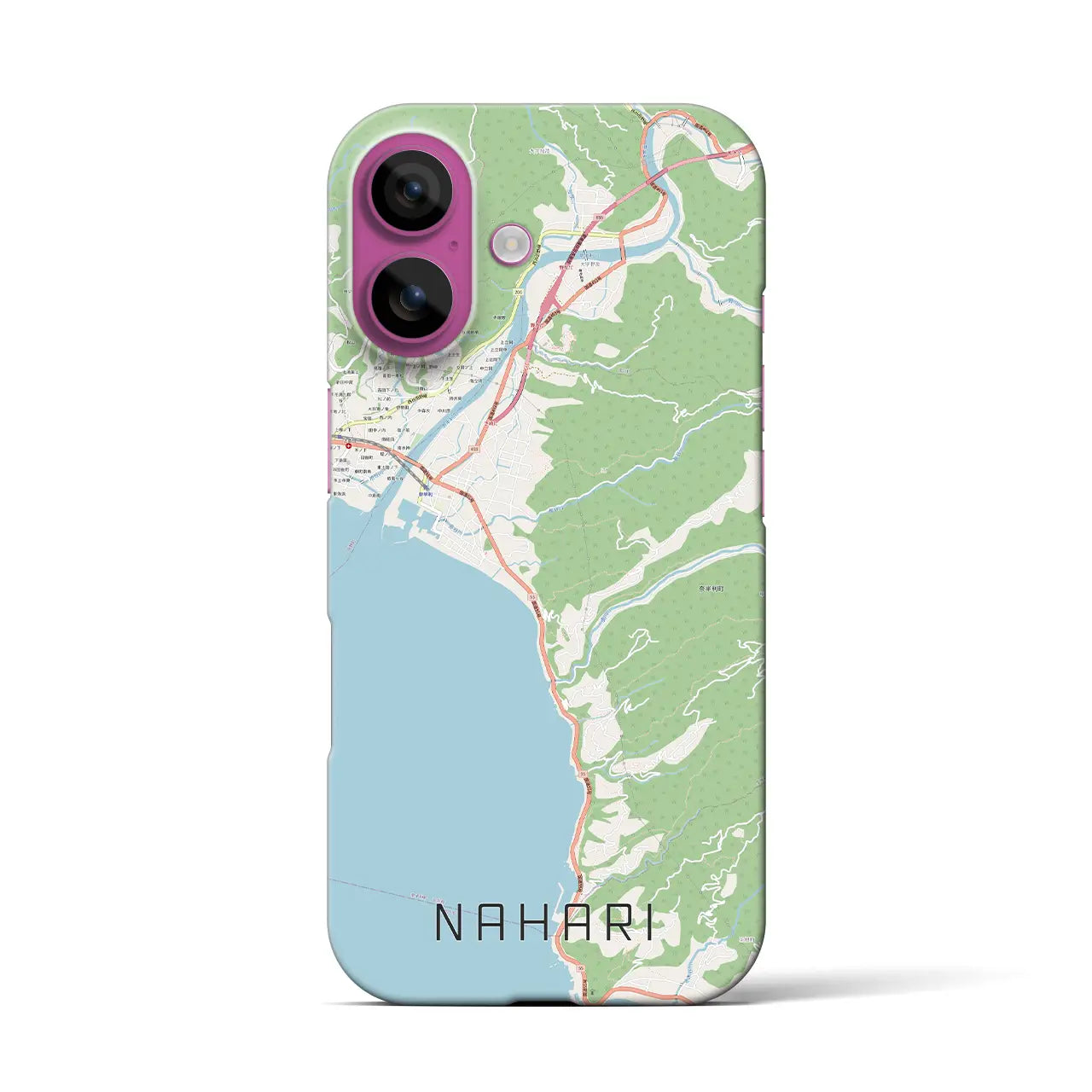 【奈半利(高知県)】地図柄iPhoneケース(バックカバータイプ)