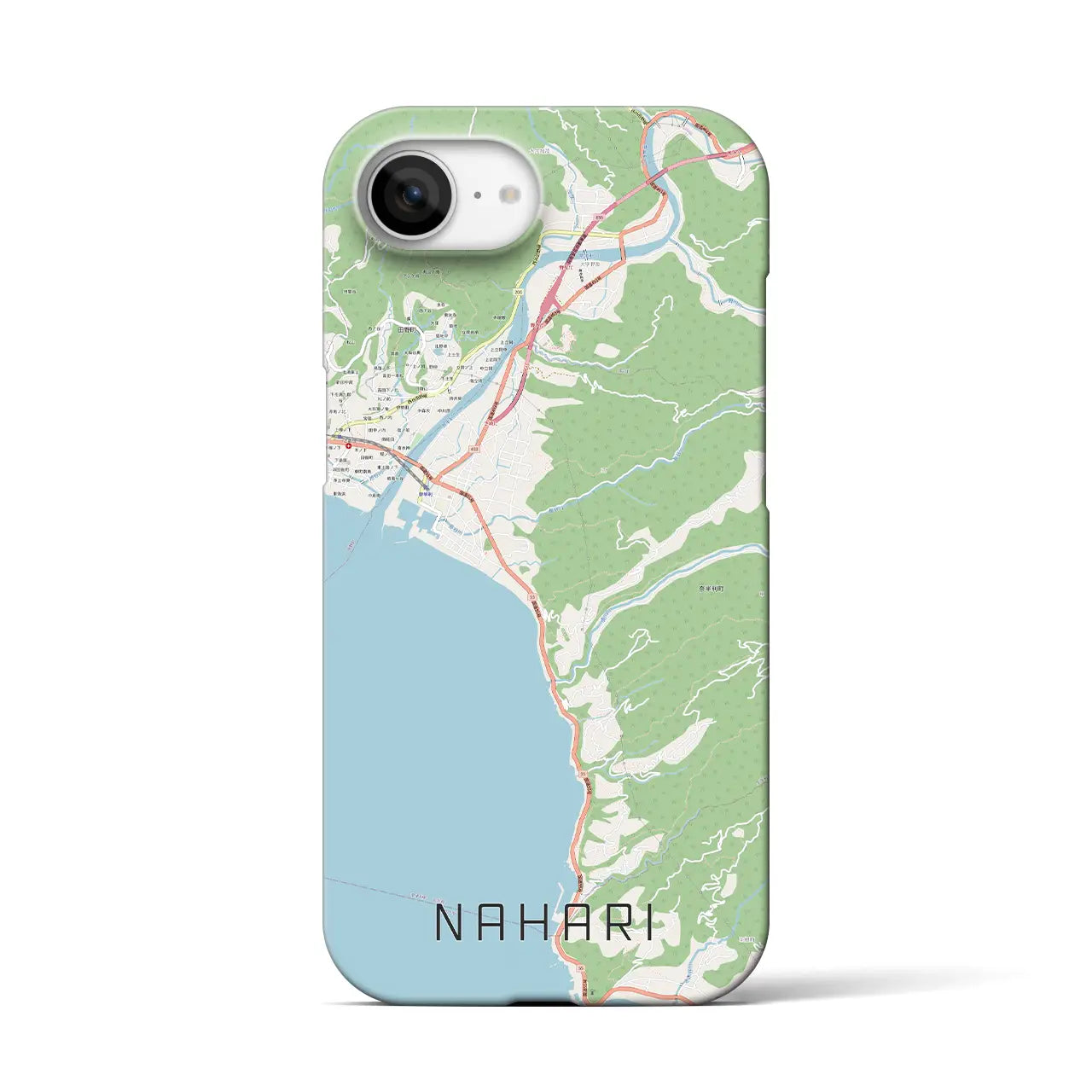 【奈半利(高知県)】地図柄iPhoneケース(バックカバータイプ)