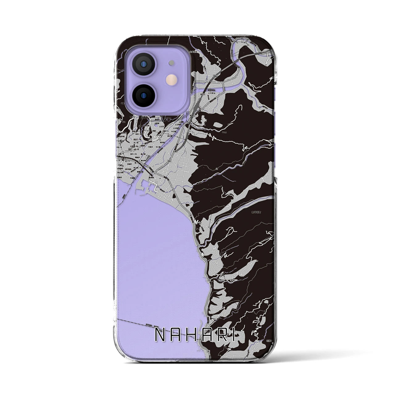 【奈半利(高知県)】地図柄iPhoneケース(クリアタイプ)