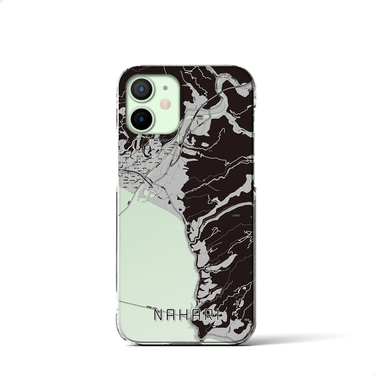 【奈半利(高知県)】地図柄iPhoneケース(クリアタイプ)