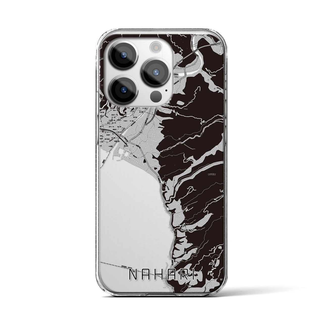 【奈半利(高知県)】地図柄iPhoneケース(クリアタイプ)