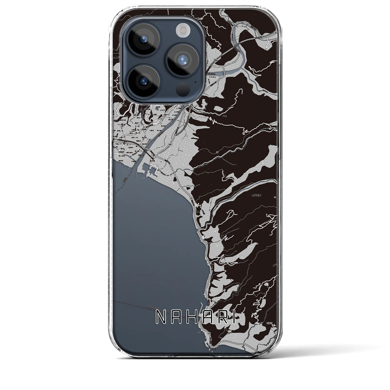 【奈半利(高知県)】地図柄iPhoneケース(クリアタイプ)