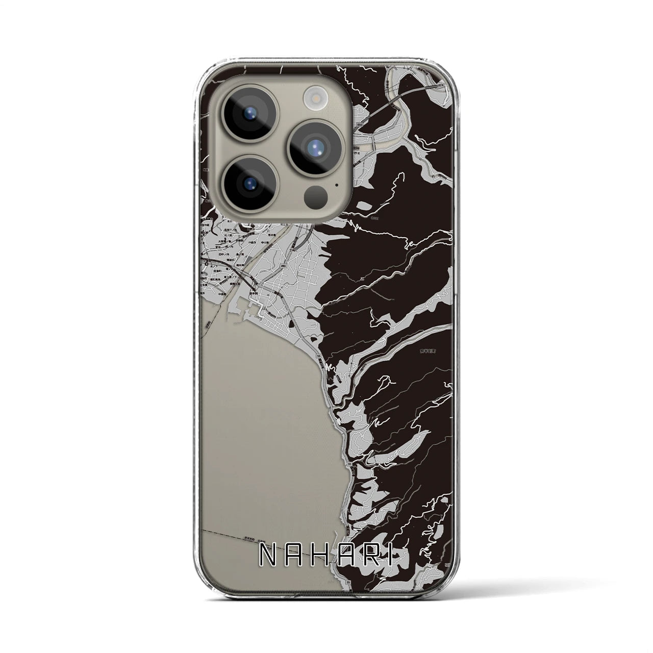 【奈半利(高知県)】地図柄iPhoneケース(クリアタイプ)