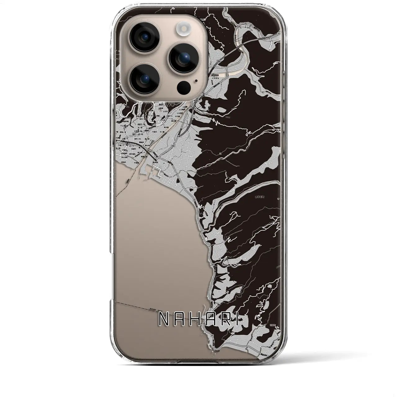 【奈半利(高知県)】地図柄iPhoneケース(クリアタイプ)