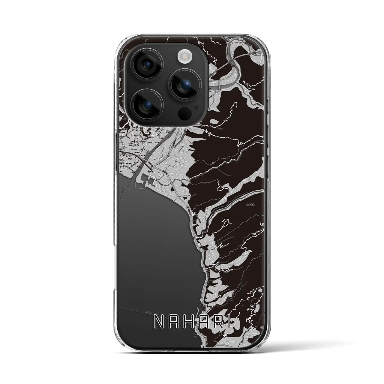 【奈半利(高知県)】地図柄iPhoneケース(クリアタイプ)