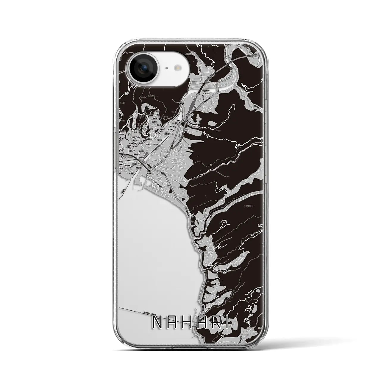 【奈半利(高知県)】地図柄iPhoneケース(クリアタイプ)