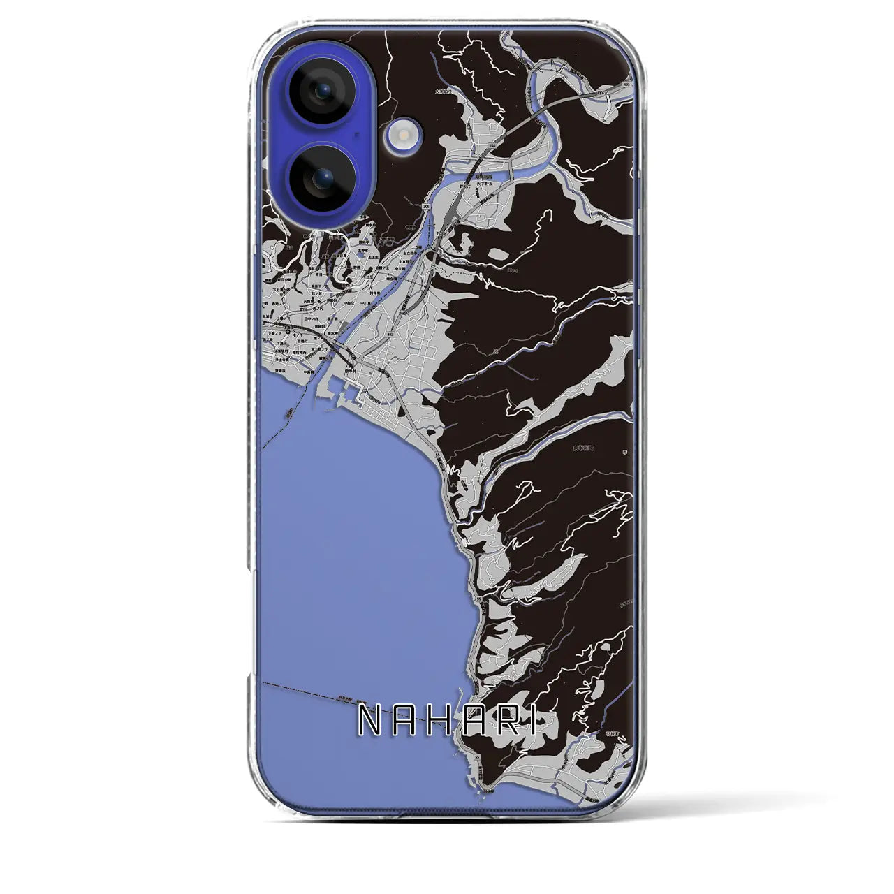 【奈半利(高知県)】地図柄iPhoneケース(クリアタイプ)