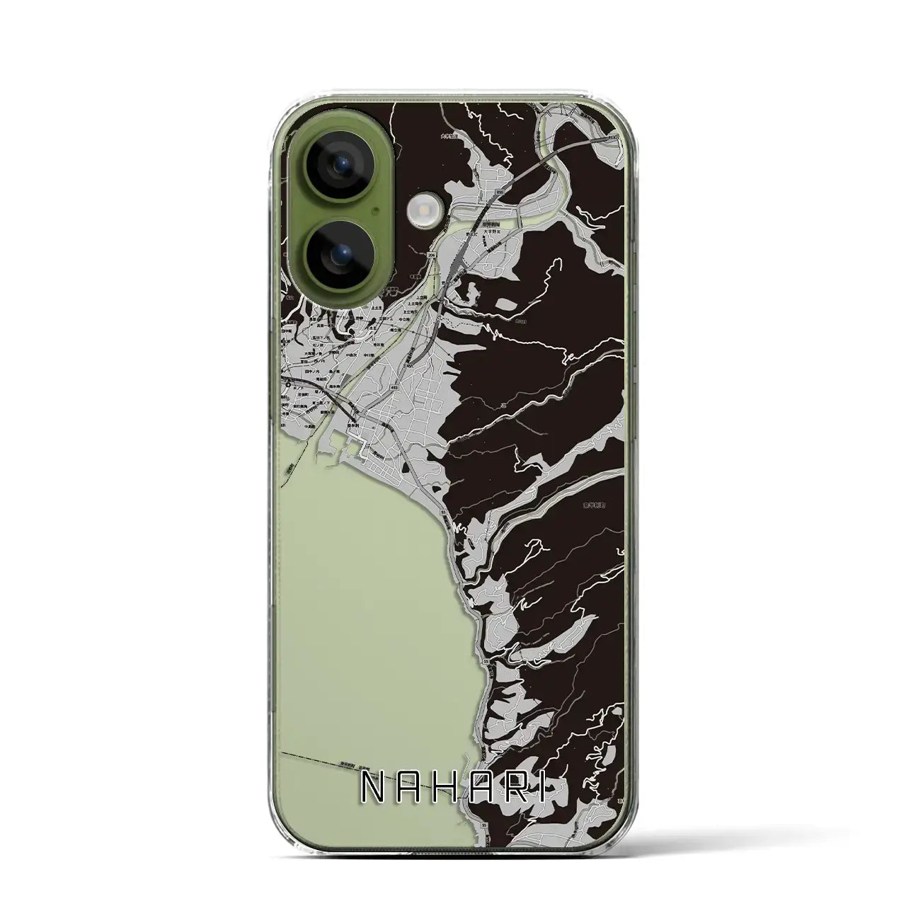 【奈半利(高知県)】地図柄iPhoneケース(クリアタイプ)