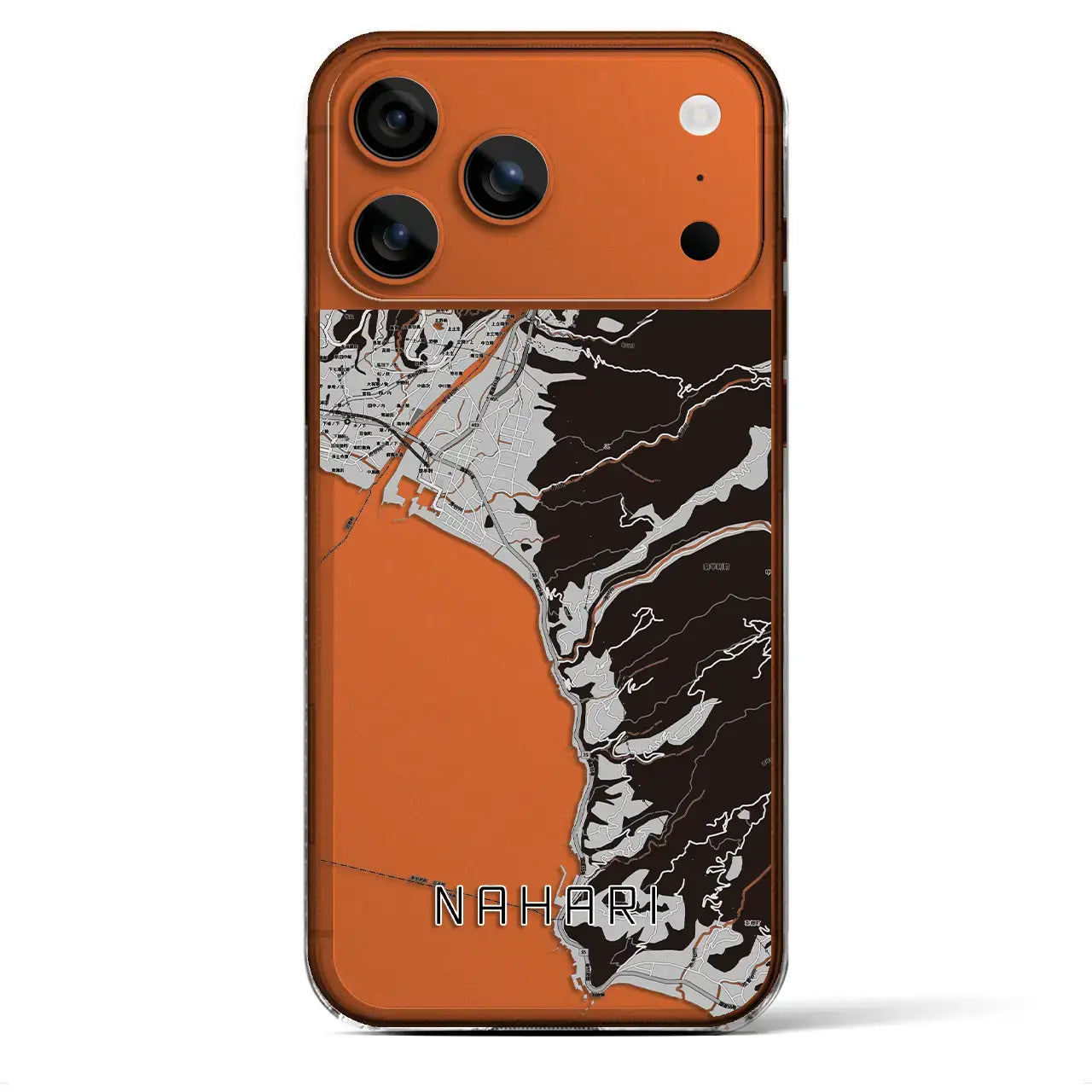 【奈半利(高知県)】地図柄iPhoneケース(クリアタイプ)