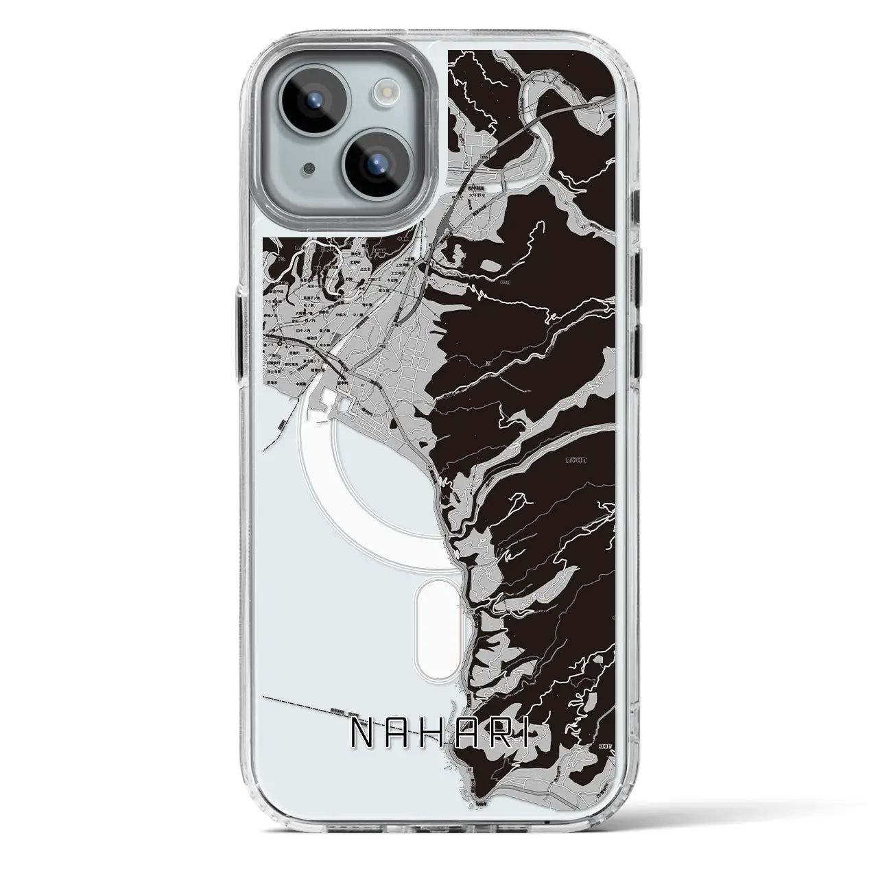 【奈半利(高知県)】地図柄iPhoneケース(MagSafeタイプ)