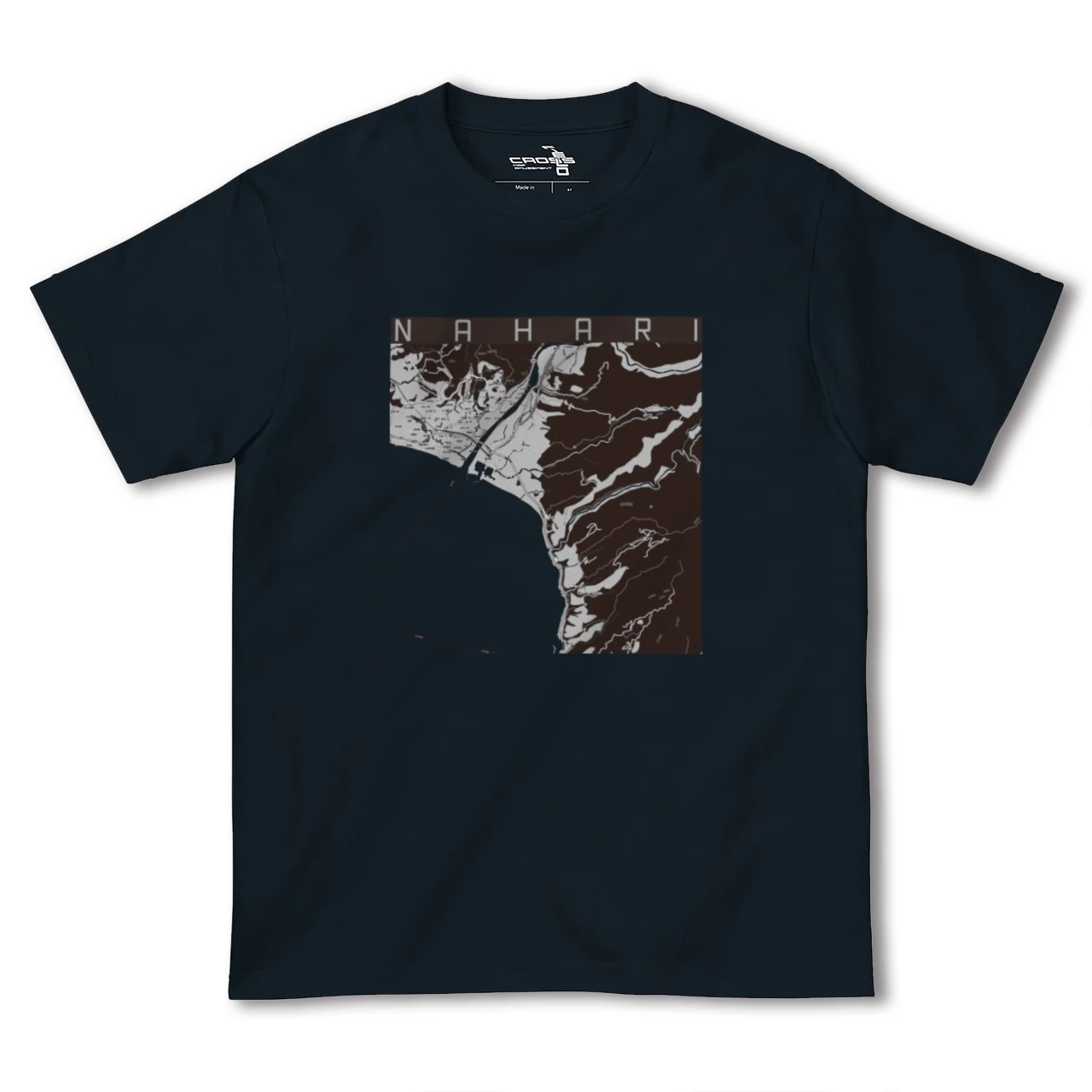 【奈半利(高知県)】地図柄ヘビーウェイトTシャツ