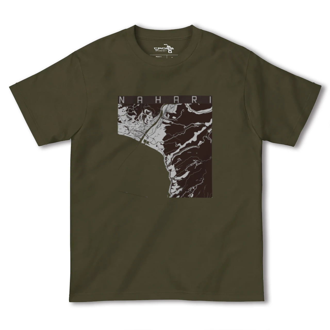 【奈半利(高知県)】地図柄ヘビーウェイトTシャツ