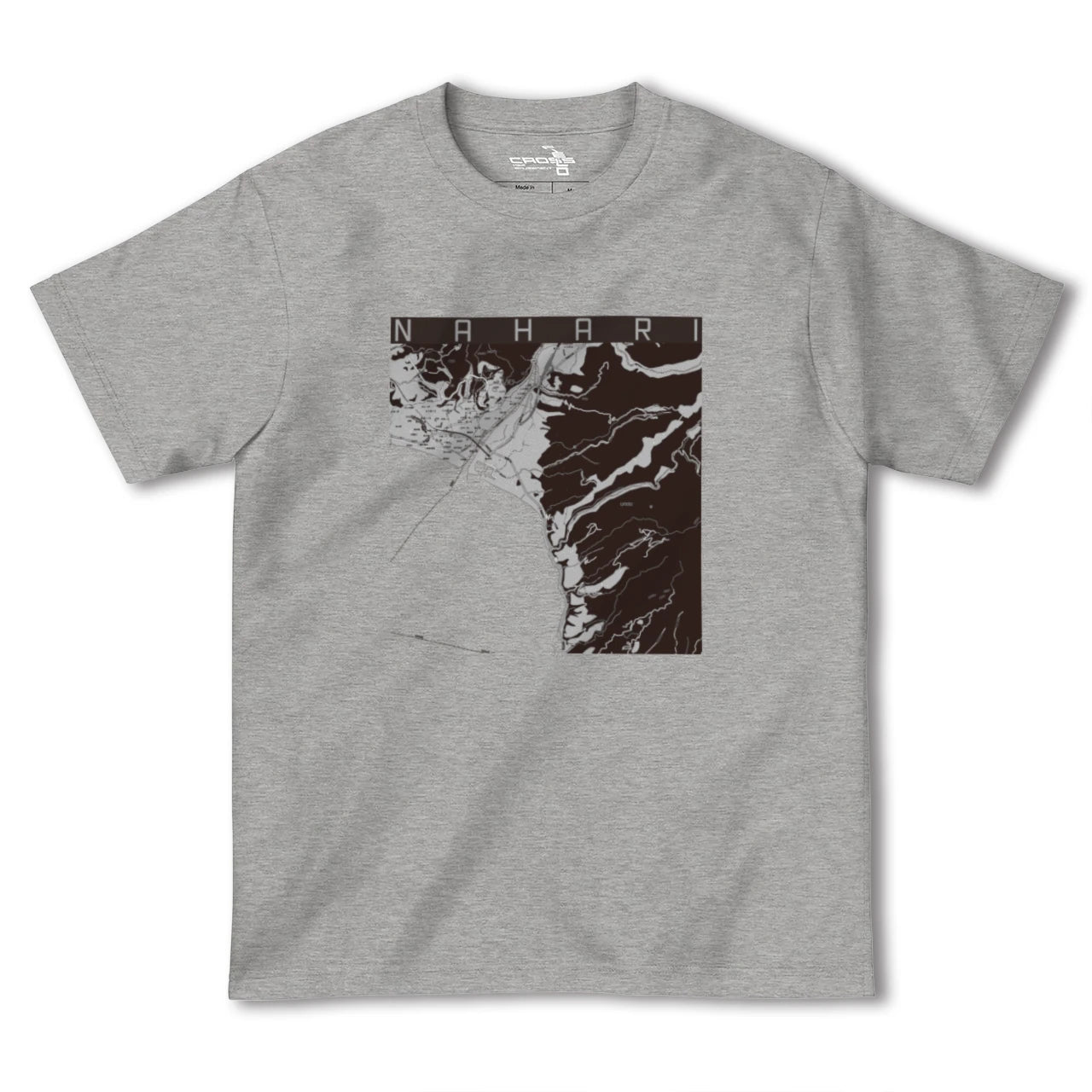 【奈半利(高知県)】地図柄ヘビーウェイトTシャツ