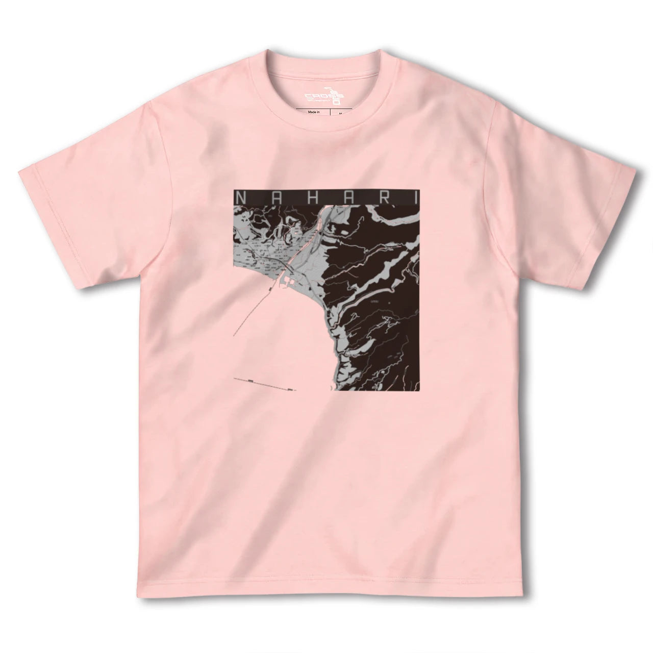 【奈半利(高知県)】地図柄ヘビーウェイトTシャツ