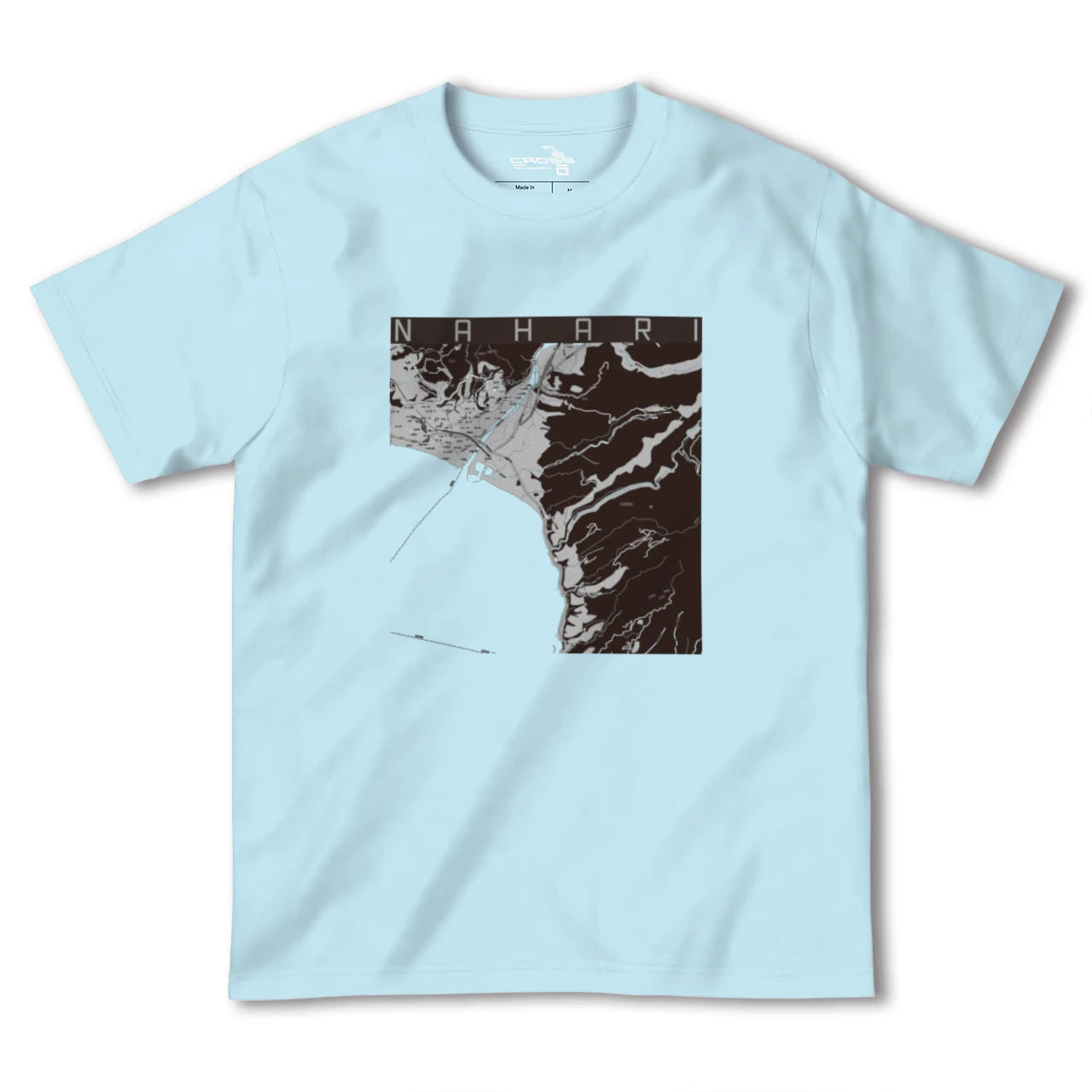 【奈半利(高知県)】地図柄ヘビーウェイトTシャツ