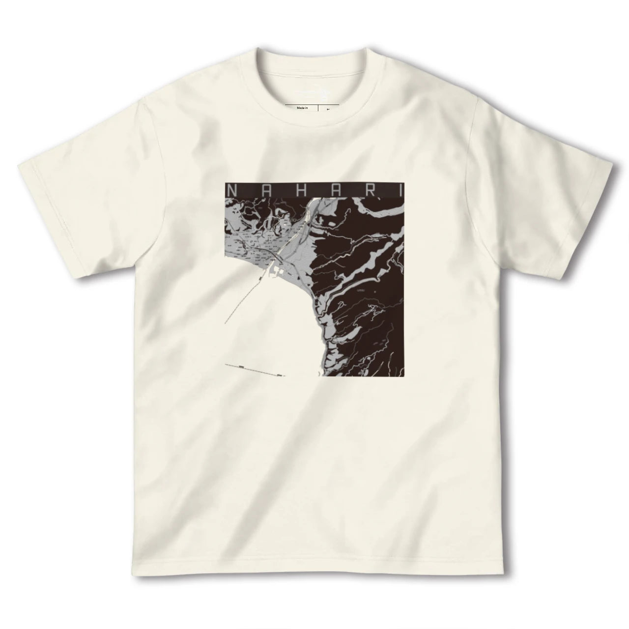 【奈半利(高知県)】地図柄ヘビーウェイトTシャツ