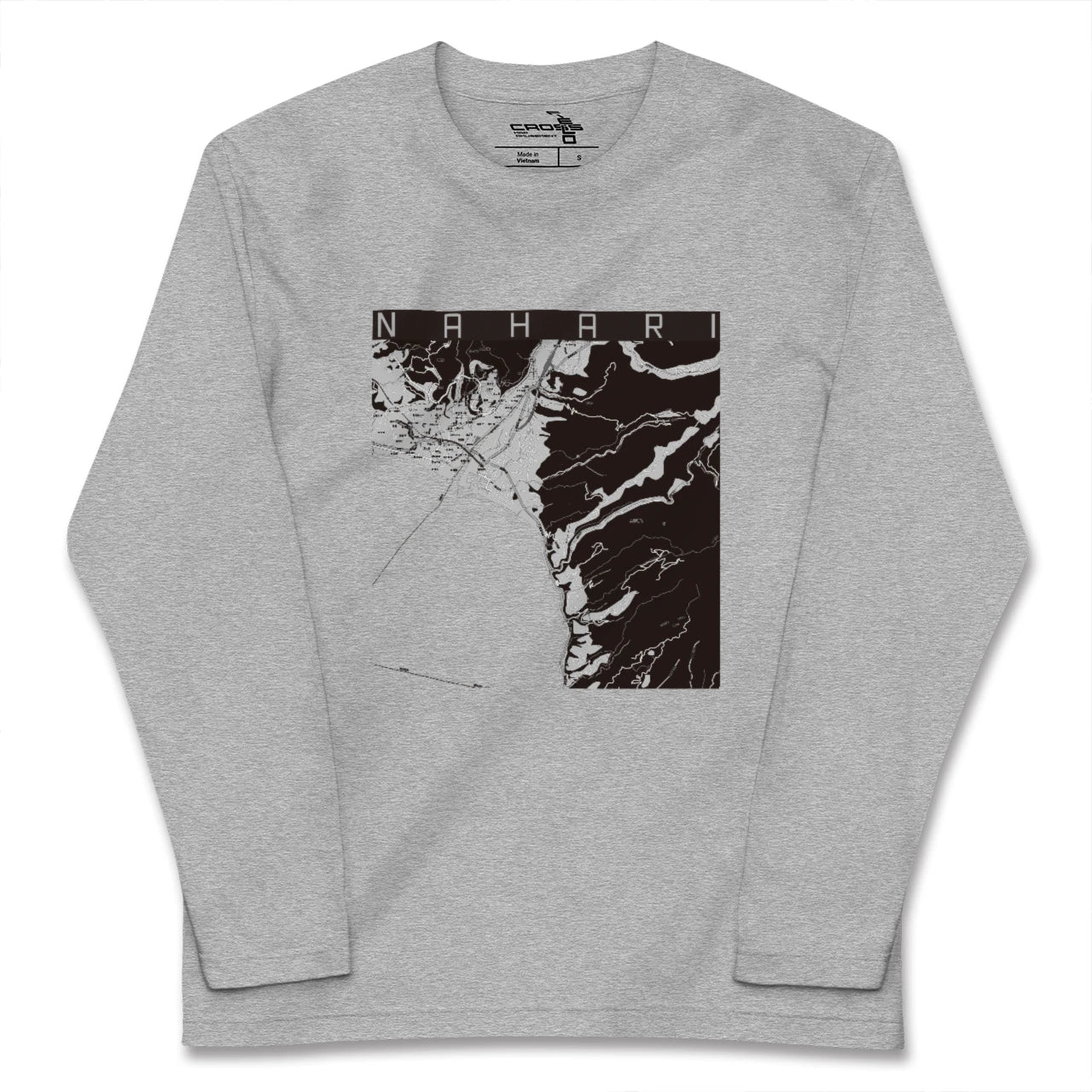 【奈半利(高知県)】地図柄ロングスリーブTシャツ