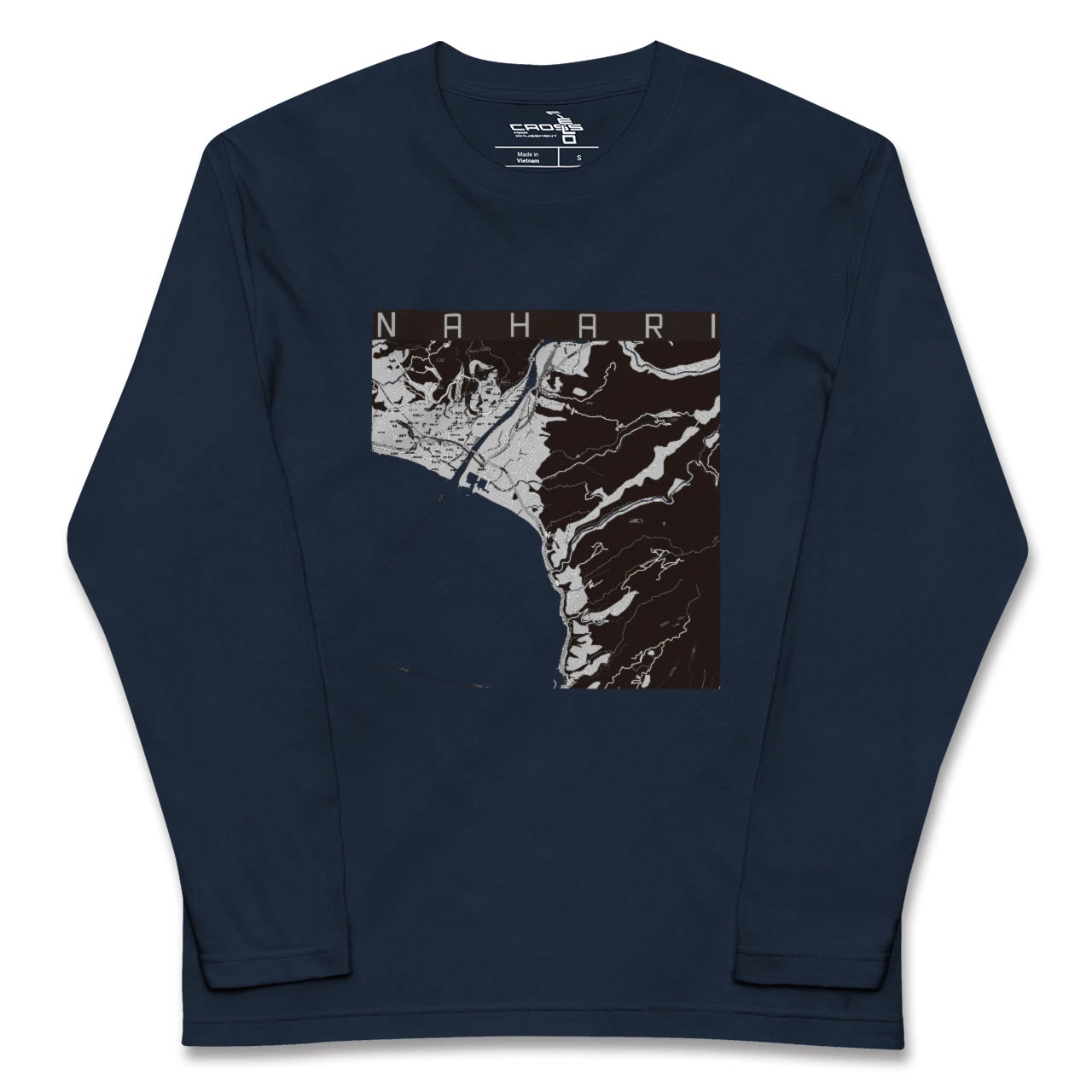 【奈半利(高知県)】地図柄ロングスリーブTシャツ