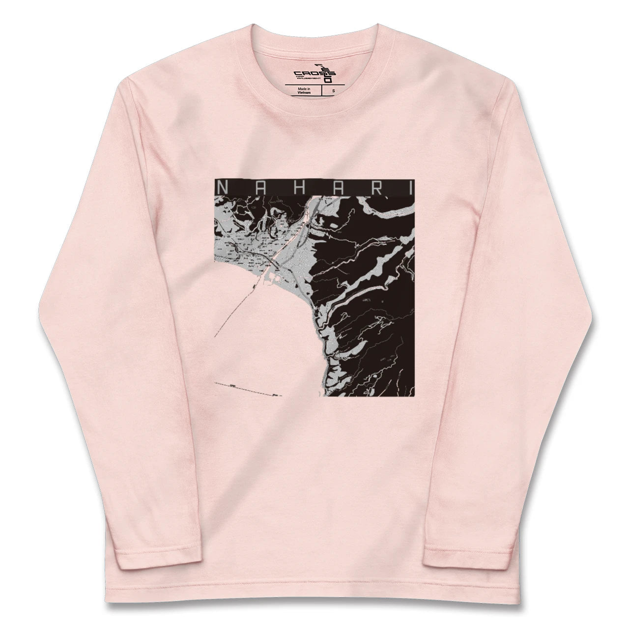 【奈半利(高知県)】地図柄ロングスリーブTシャツ