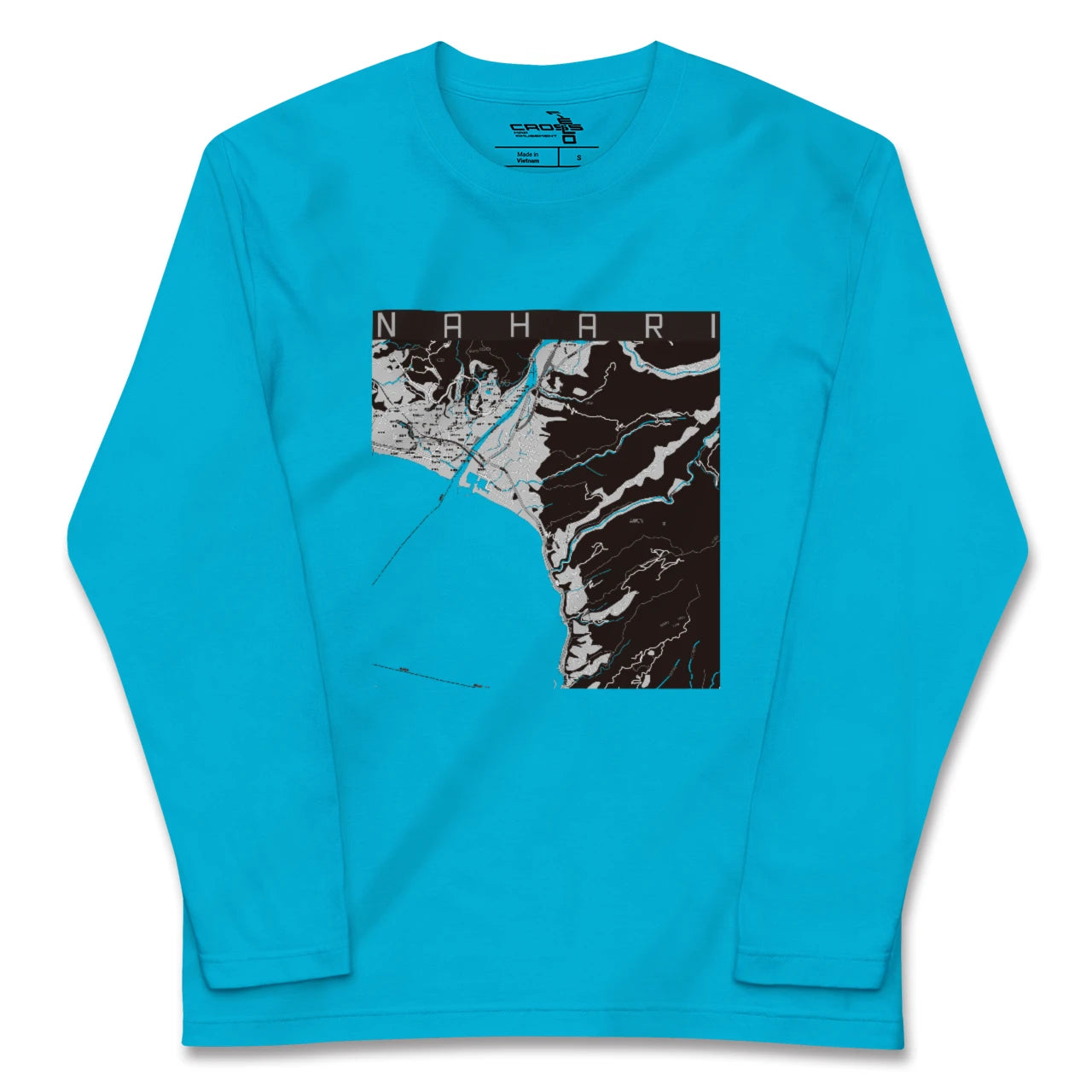 【奈半利(高知県)】地図柄ロングスリーブTシャツ