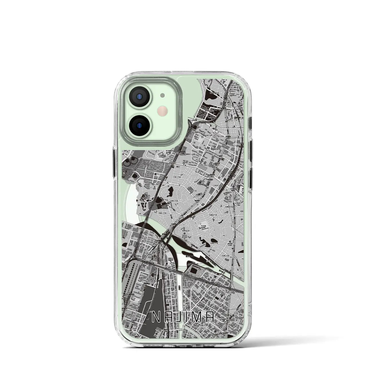 【名島(福岡県)】地図柄iPhoneケース(MagSafeタイプ)