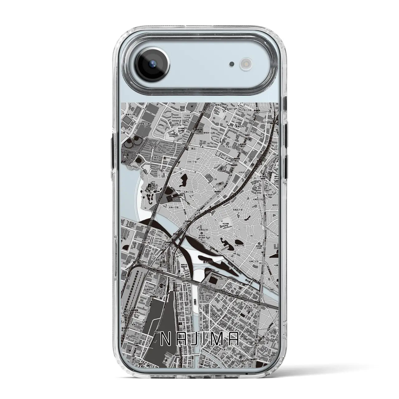 【名島(福岡県)】地図柄iPhoneケース(MagSafeタイプ)