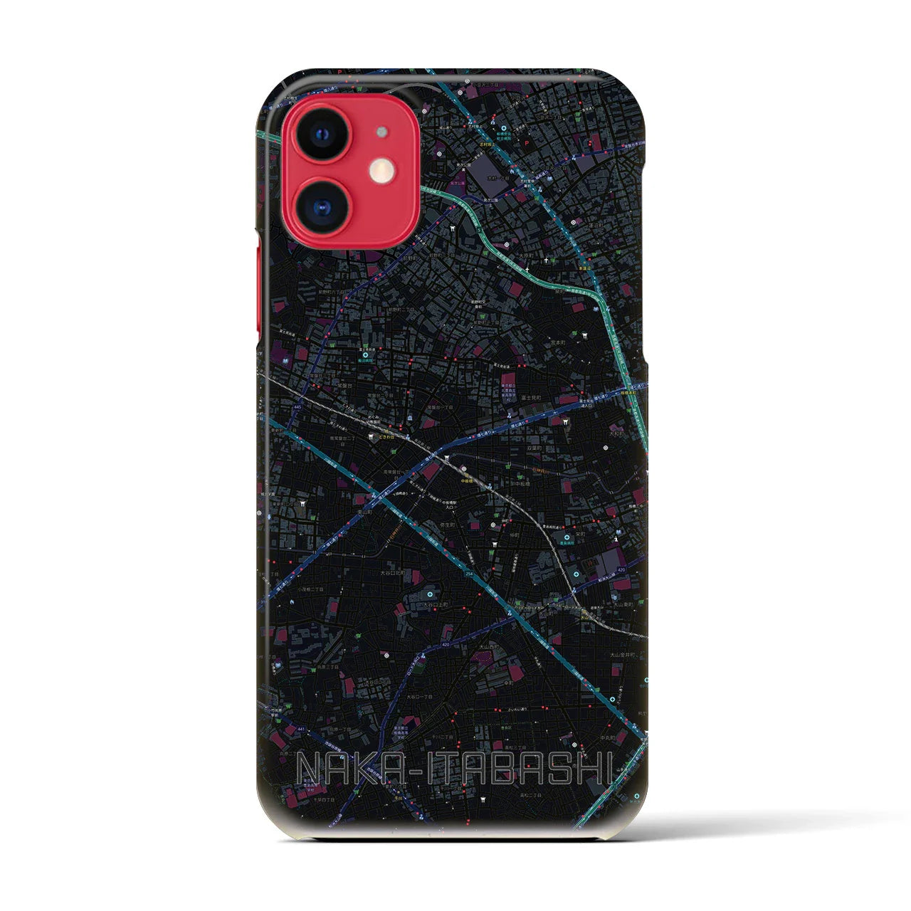 【中板橋(東京都)】地図柄iPhoneケース(バックカバータイプ)