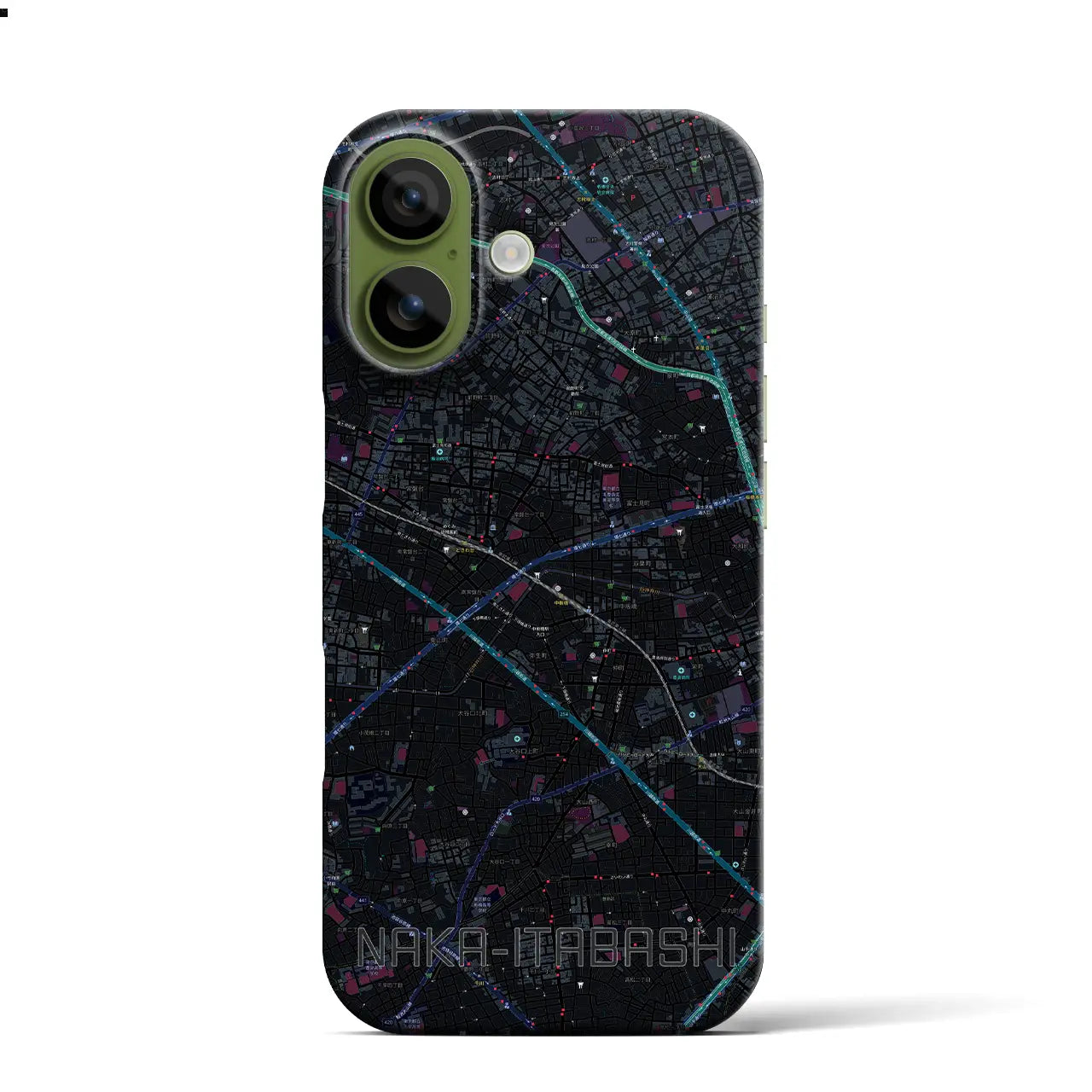 【中板橋(東京都)】地図柄iPhoneケース(バックカバータイプ)