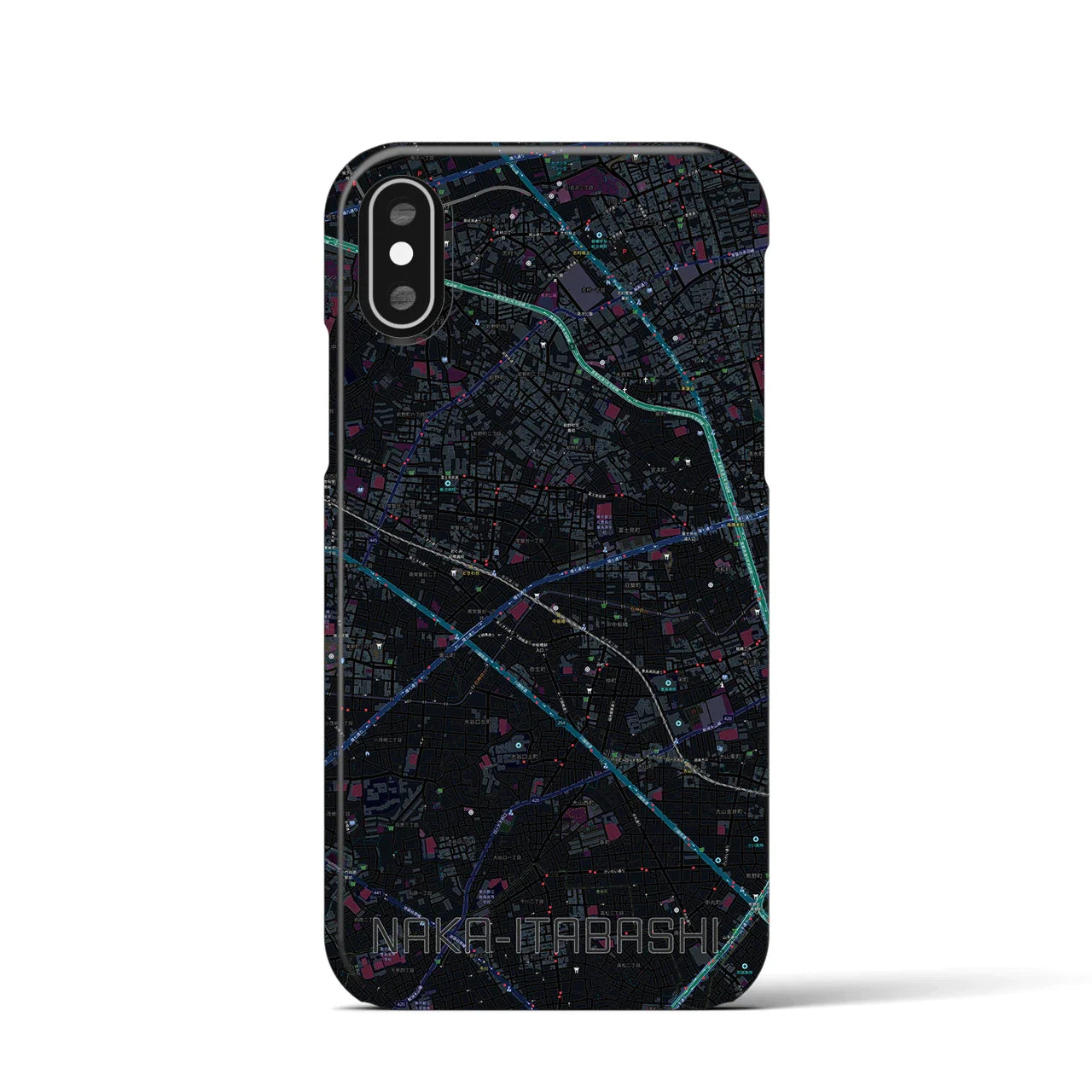【中板橋(東京都)】地図柄iPhoneケース(バックカバータイプ)