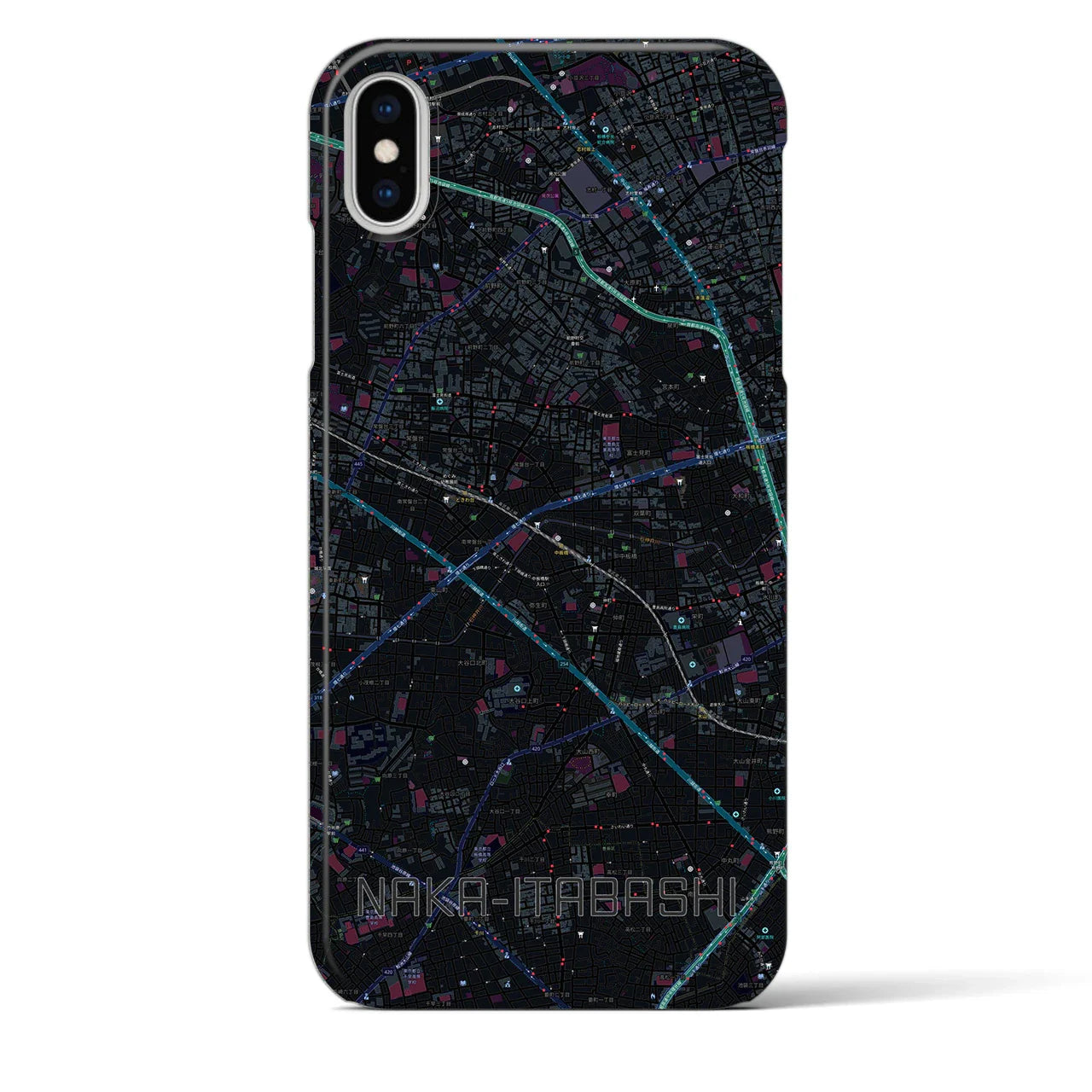 【中板橋(東京都)】地図柄iPhoneケース(バックカバータイプ)