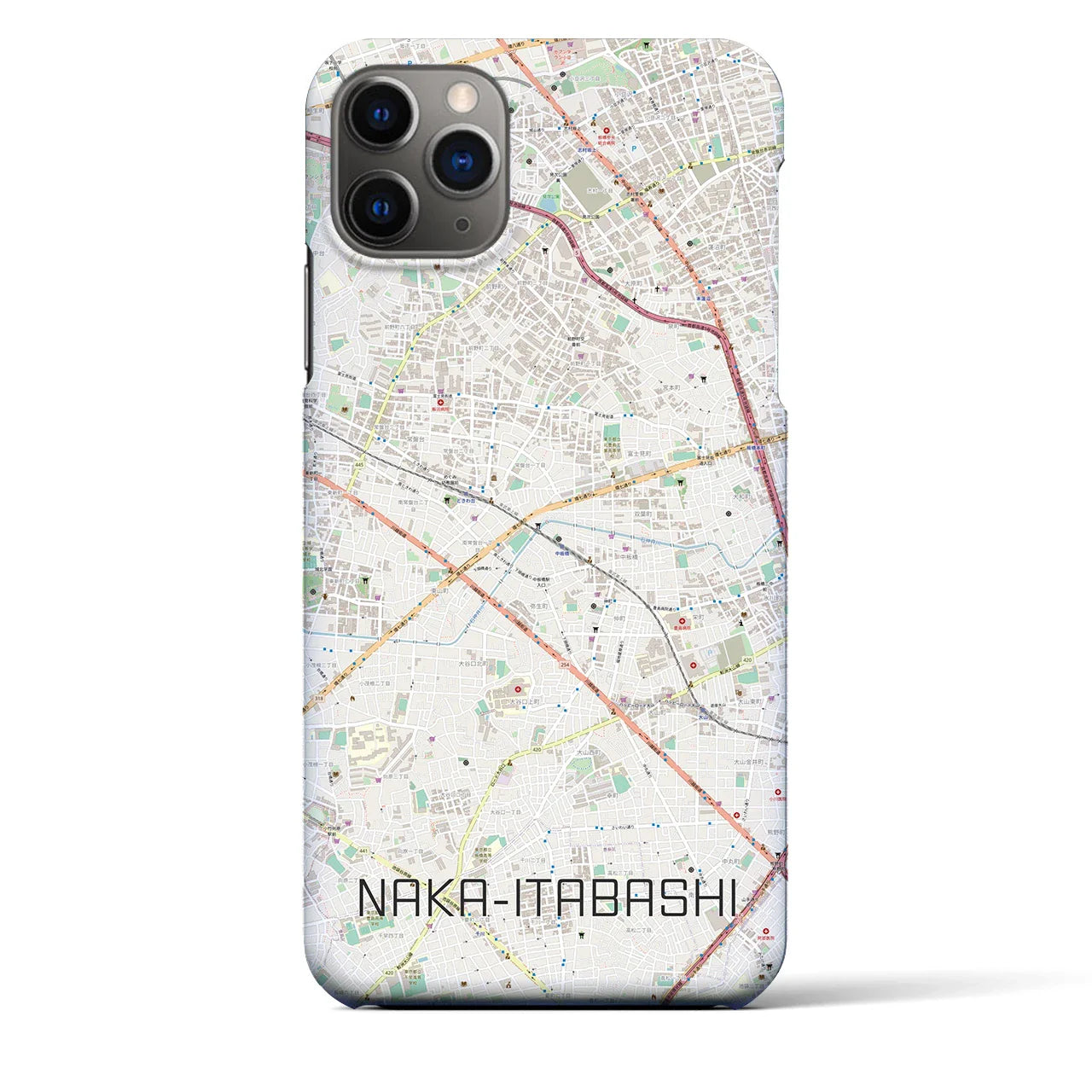 【中板橋(東京都)】地図柄iPhoneケース(バックカバータイプ)