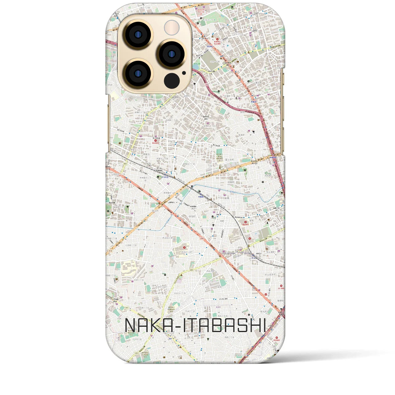 【中板橋(東京都)】地図柄iPhoneケース(バックカバータイプ)