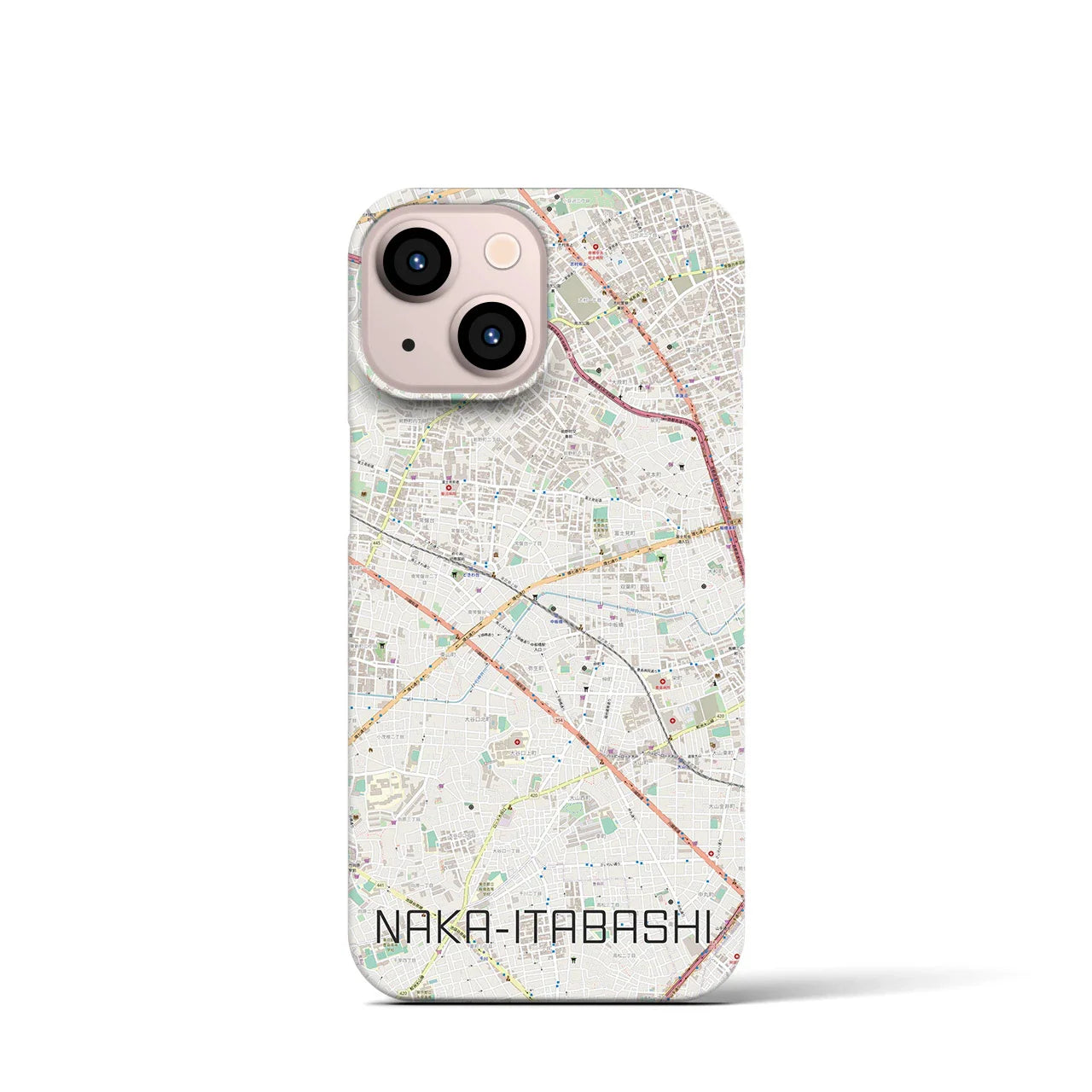 【中板橋(東京都)】地図柄iPhoneケース(バックカバータイプ)