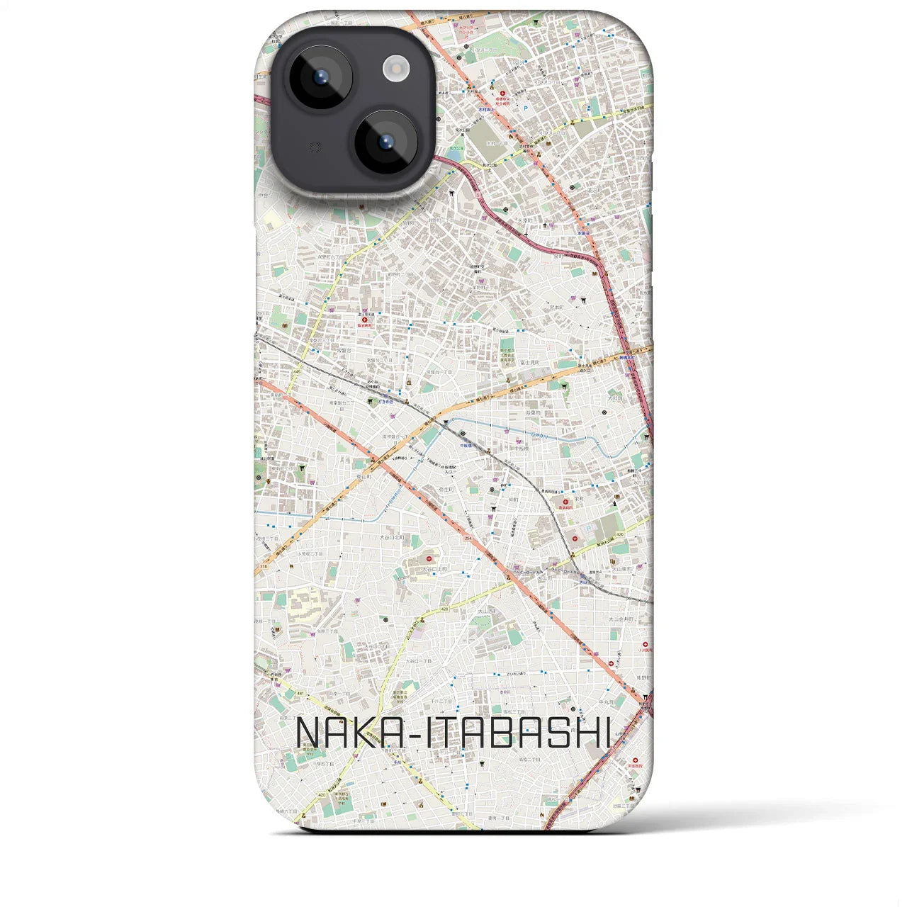 【中板橋(東京都)】地図柄iPhoneケース(バックカバータイプ)