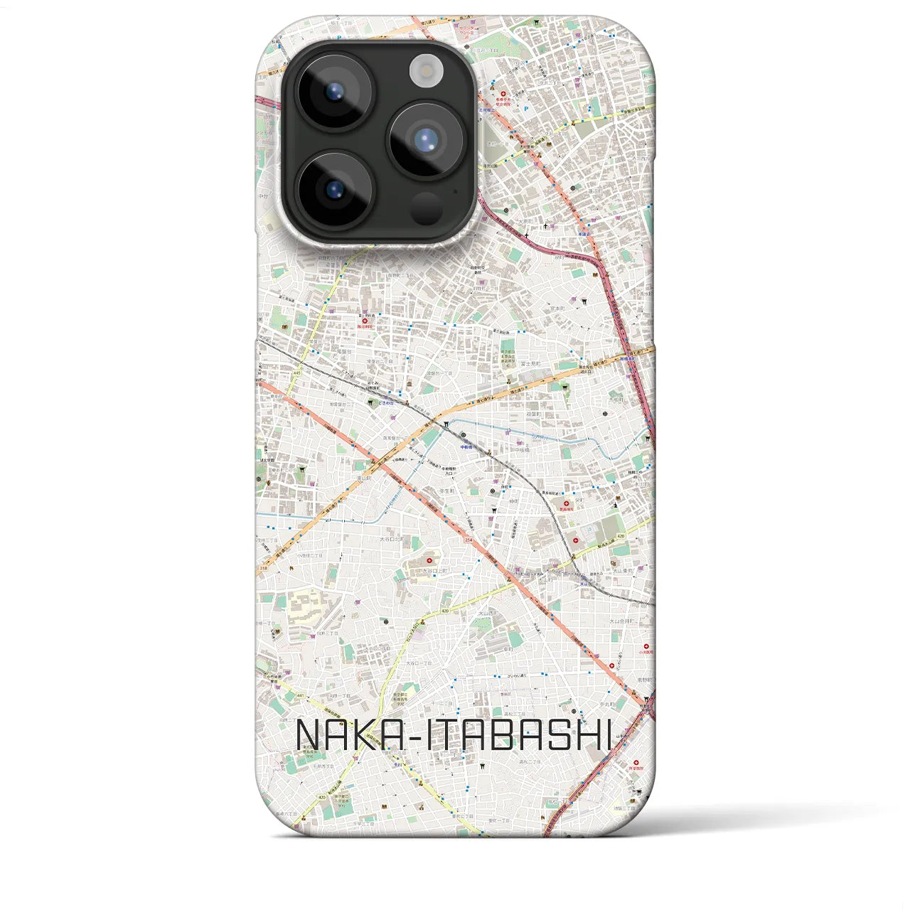 【中板橋(東京都)】地図柄iPhoneケース(バックカバータイプ)