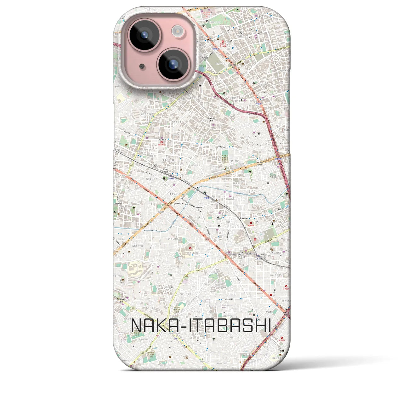 【中板橋(東京都)】地図柄iPhoneケース(バックカバータイプ)